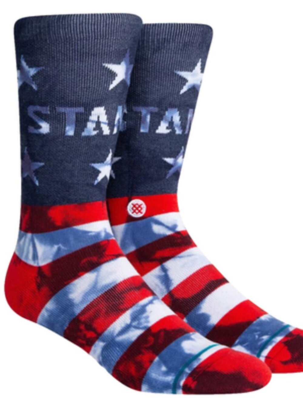 STANCE FREEDOM YOUTH CREW SOCKS Kids Red/White/Blue Large 3-5.5 NEW